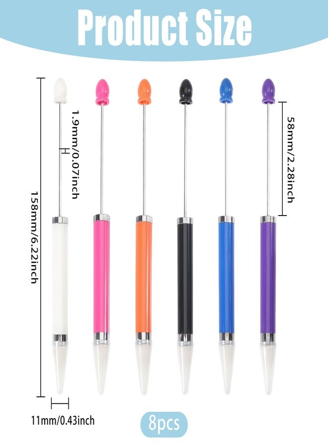 beinkmake 8pcs Rhinestone Picker Dotting Pen Beadable Dotting Pen Set with Fine Metal Tips for Diamond Painting Nail Art and Crafting - Image 2